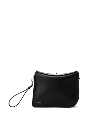 Lanvin logo-plaque clutch bag - Black