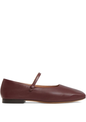 Mansur Gavriel square-toe ballerina shoes - Red