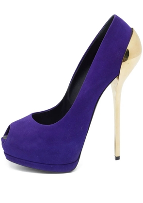 Giuseppe Zanotti Vintage 150mm peep-toe platform pumps - Purple