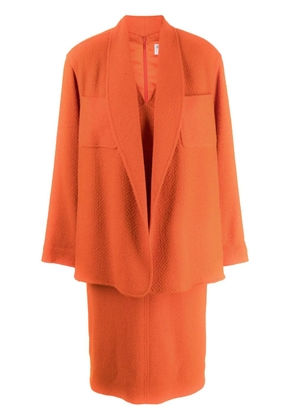 CHANEL Pre-Owned 1990-2000s bouclé dress suit - Orange