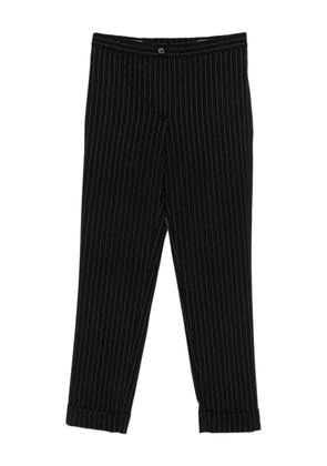 Jean Paul Gaultier Pre-Owned pinstripe laced-up trousers - Black