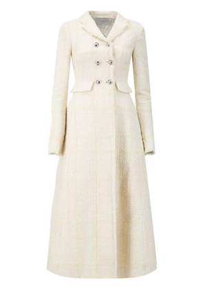 Giambattista Valli checked silk-tweed coat - Neutrals