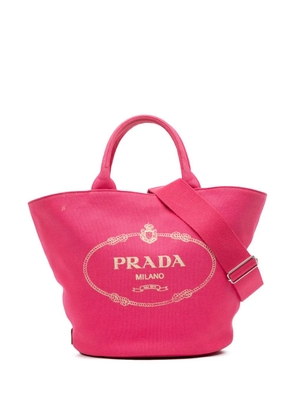 Prada Pre-Owned 2013-2025 Medium Canvas Canapa Logo Convertible Shopping tote bag - Pink