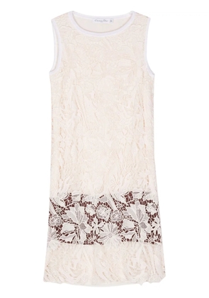 Christian Dior Pre-Owned 2010s laced mini dress - White