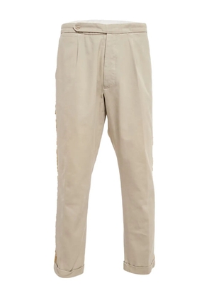 Palm Angels gabardine stripe-detail trousers - Neutrals