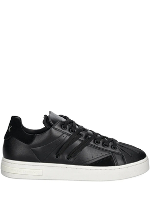 Armani Exchange panelled low-top sneakers - Black