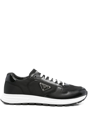 Prada leather-panelled sneakers - Black