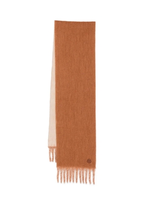 Moncler fringed scarf - Brown