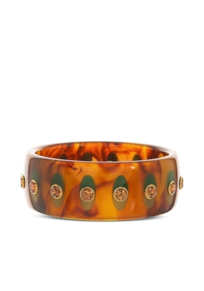 Mark Davis 18K yellow gold bakelite citrine bracelet - Brown