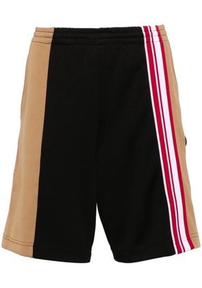 Moschino logo-patch track shorts - Black