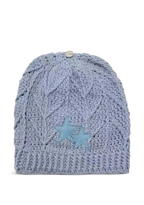 Chrome Hearts star-patch beanie hat - Blue