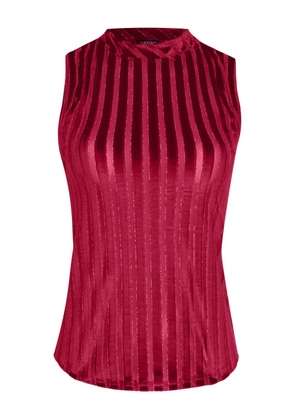 Amir Slama x Astrid striped mock-neck top - Red