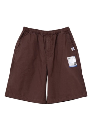 in･stru(men-tal). elastic-waist shorts - Brown