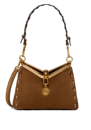 ETRO small Vela suede shoulder bag - Brown