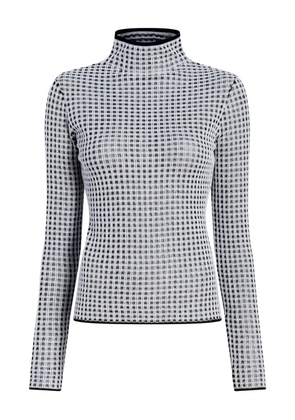Proenza Schouler White Label Zella check high-neck top