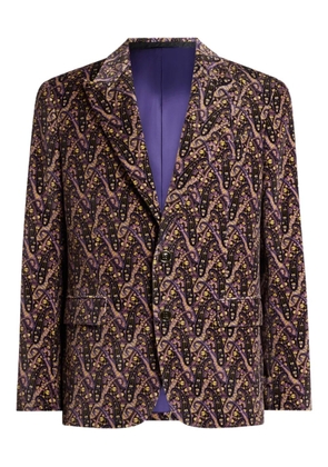ETRO floral paisley velvet jacket - Brown