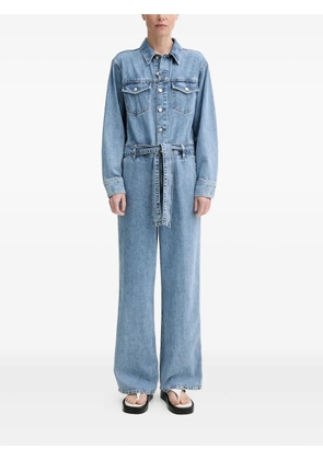 Marc O'Polo button-fastening belted jumpsuit - Blue