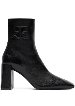 Courrèges Heritage leather ankle boots - Black
