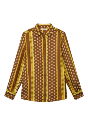 MALIPARMI striped patterned shirt - Brown