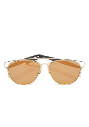 Christian Dior Pre-Owned geometric-frame sunglasses - Gold