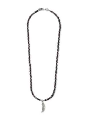 Emanuele Bicocchi feather charm necklace - Silver