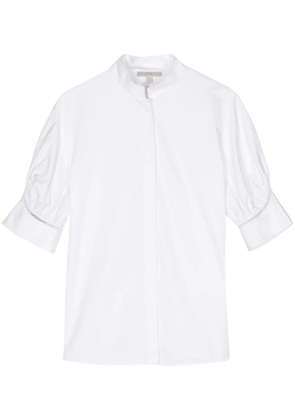 SHIATZY CHEN lace-trim cotton shirt - White