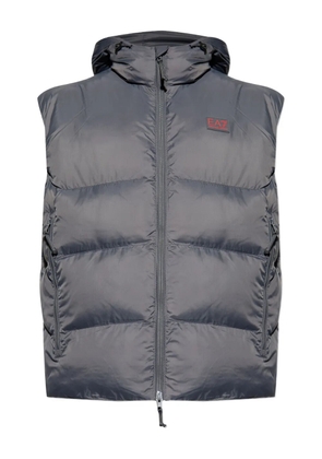 Ea7 Emporio Armani hooded zip gilet - Grey