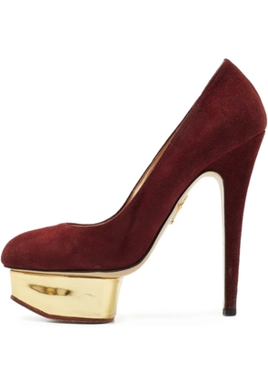Charlotte Olympia pre-owned 140mm platform pumps - Red