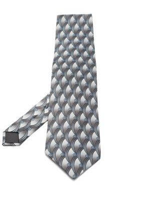 Lanvin Pre-Owned printed silk tie - Grey