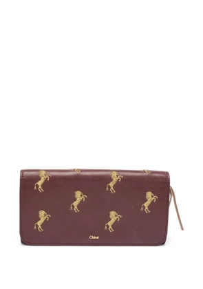 Chloé Pre-Owned embroidered horse-motif wallet