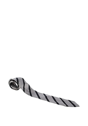Giorgio Armani Pre-Owned diagonal-stripes silk tie - Grey