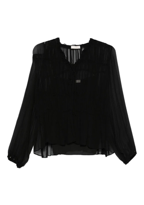 Ulla Johnson tie-neck ruffled blouse - Black