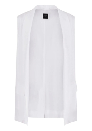 Armani Exchange shawl-lapel open-front waistcoat - White