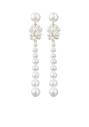 Sophie Bille Brahe 14kt recycled yellow gold Colonna freshwater pearl earrings