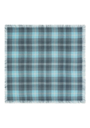 BOMPARD checked fringed scarf - Blue