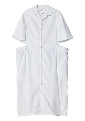Noir Kei Ninomiya cut-out cotton shirtdress - White
