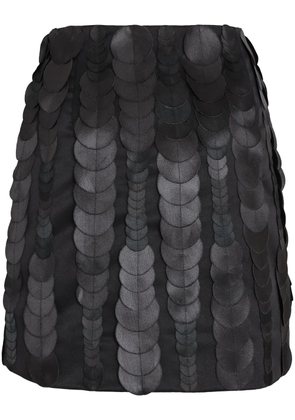 Gloria Coelho circular-appliqué mini skirt - Black