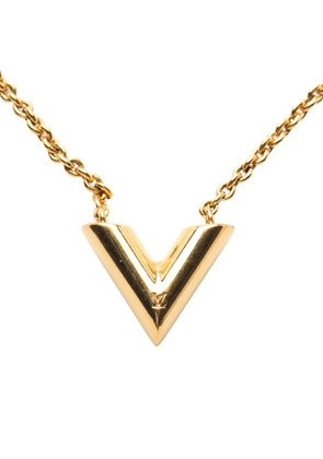 Louis Vuitton Pre-Owned 2019 Gold Plated Essential V Necklace costume necklace