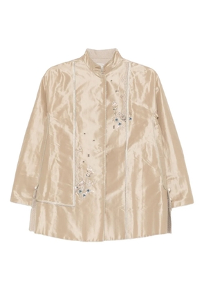 SHIATZY CHEN Scape-of-Curve embroidered jacket - Neutrals