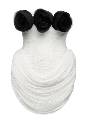 Ana Radu rose-embellishment maxi dress - White