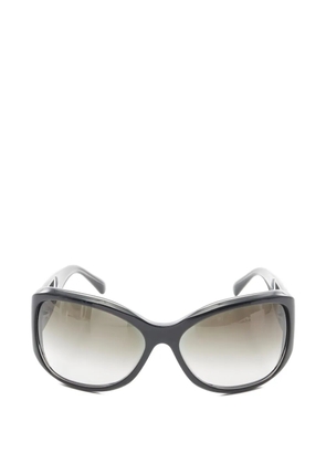 CHANEL Pre-Owned 1986-1988 Coco Mark geometric sunglasses - Black