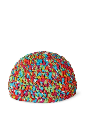 PUCCI Iride-pattern crochet-knit beanie - Green
