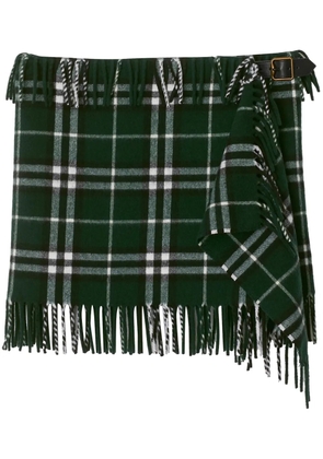 Burberry checked mini skirt - Green