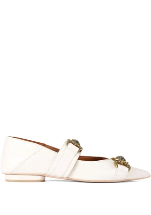 Kurt Geiger London crocodile-embossed pointed ballet flats - Neutrals