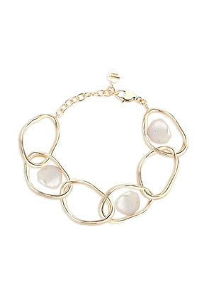 ATELIER MON Grencian Goddess coin pearls bracelet - Gold