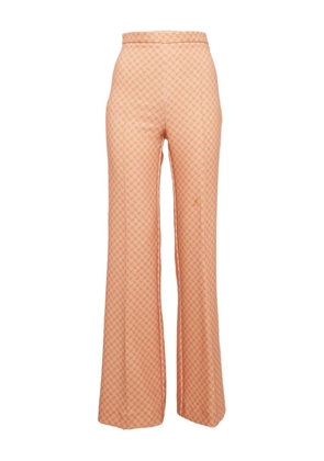 Elisabetta Franchi printed crepe trousers - Orange