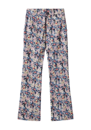 La DoubleJ Hendrix floral-print flared trousers - Pink