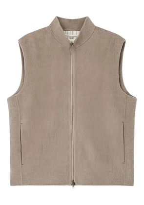 Man On The Boon. zip vest - Neutrals
