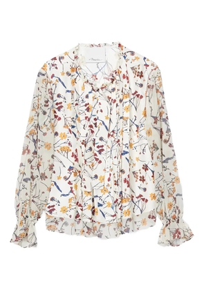 3.1 Phillip Lim ruffled floral-print blouse - Neutrals
