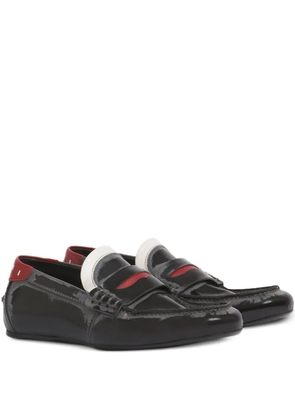 Marni penny-strap leather loafers - Black